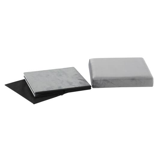 17" Modern Fabric Storage Stool